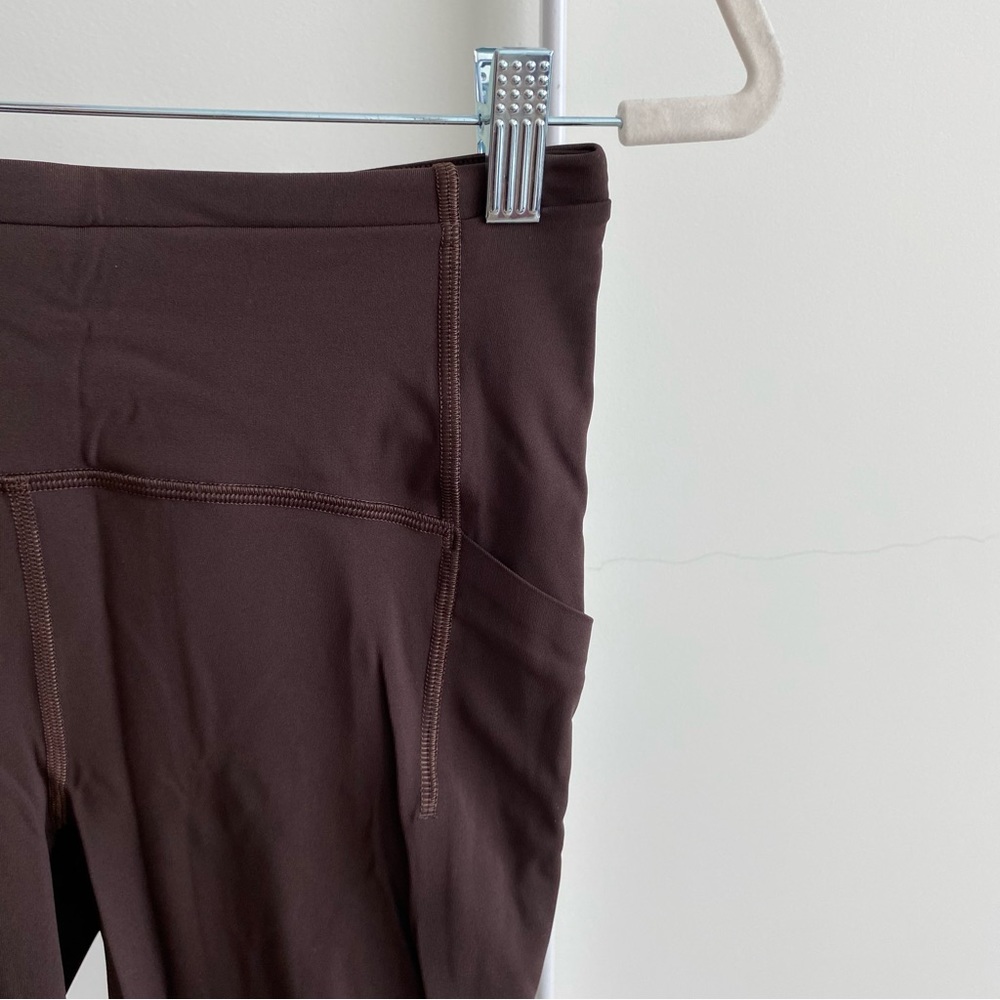Lululemon swift speed high rise crop 21” espresso size 6 - Picture 6 of 7